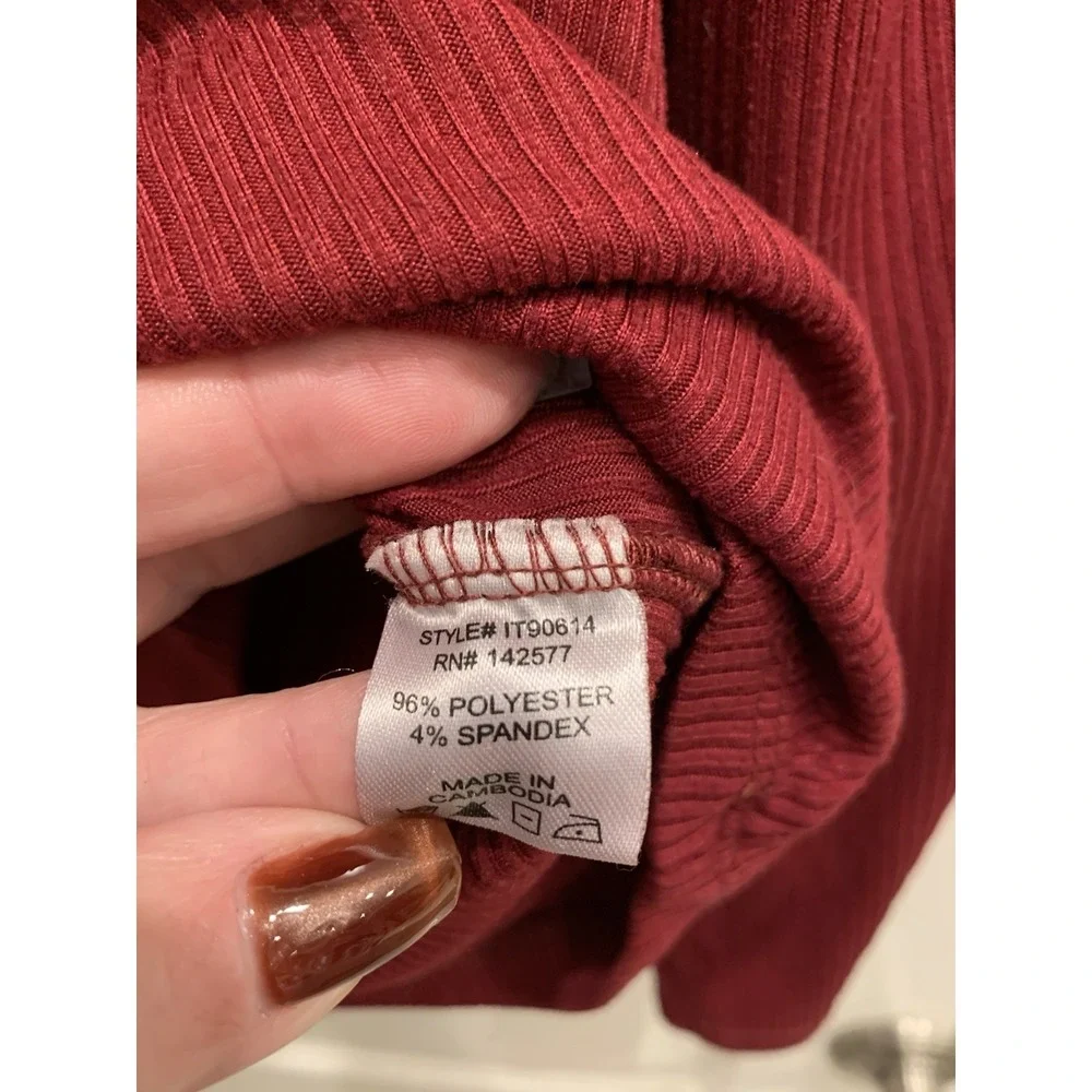 Iris Red Knit‎ Sweater Top Long Sleeve Women's Size Small